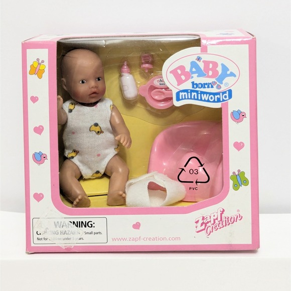 Zapf Other - ZAPF Creations Baby Born Mini World Doll Feeding Set Chair Bottle Food NRFB Mint